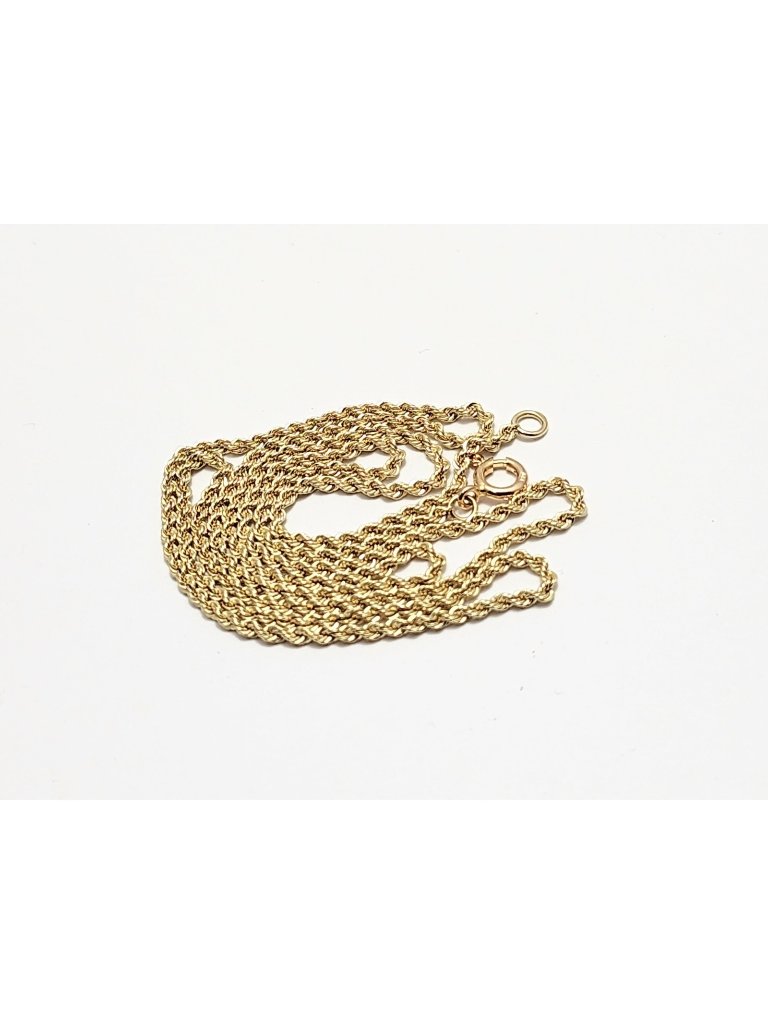 Unique 14k Karat Solid Yellow Gold Designer Rope Chain Necklace  2025 Length